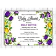 thumbnail image 1 of Darling Souvenir Custom Floral Printed Baby Shower Invitations Boy/ Girl 10 Personalized Invites With Envelopes 5 x 7, 1 of 1