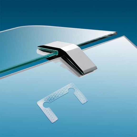 BESTYASH 50Pcs Shower Door Rubber Cushion Pads White Durable Seal for Glass Door Upgrade