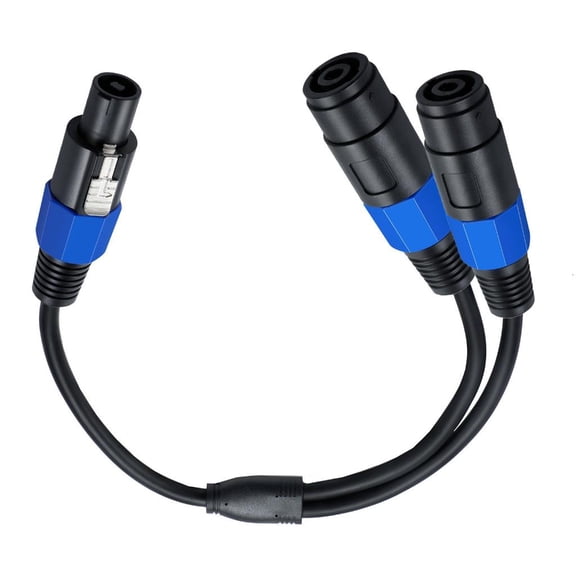 Jesscasday Speakon Splitter Cable Speak-on Break Out Cable Speakon Male to Dual Female Cable
