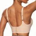 thumbnail image 7 of Women's Seamless Support Sports Bra, Adjustable and Full-Coverage Bralettes Soft T-Shirt Bra Without Steel Rings Beige XL, 7 of 7