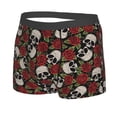 thumbnail image 5 of Goofa Red Rose Skull Printed Men's Boxer Briefs Underwear, Moisture-Wicking Underwear, Trunk,Soft and Breathable Cotton Underwear-XX-Large, 5 of 9