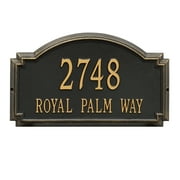 Whitehall 1295BG Williamsburg - Estate Wall - Two Line in Black/Gold 20.5X12X1.25