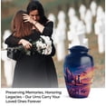 thumbnail image 3 of Lighthouse Funeral Urns For Humans Adult Male, Purple Cremation Urns For Human Ashes For Female, Large Decorative Urn For Mom And Dad, Blue Urn For Ashes Adult , 10 Inch, 3 of 10
