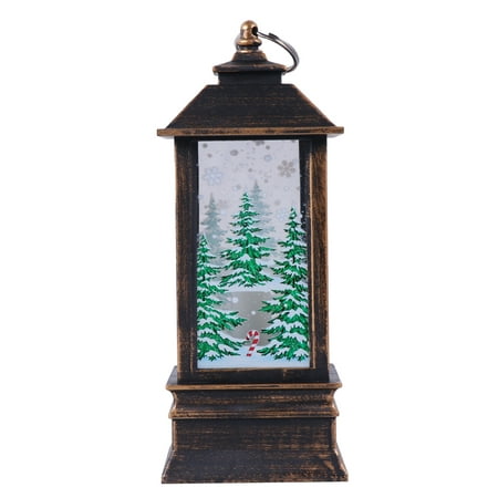 

Christmas Theme Decorative Lantern Adorable Night Lamp Exquisite Desktop LED Light for Home Bedroom (Large Bronze Snowman Withou