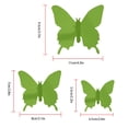 thumbnail image 4 of Pegatinas de insectos Calcomanías decorativas para espejos Calcomanías de plástico 3D para pared para oficina en casa, Verde, 48 piezas Yuarrent HA001498-14, 4 of 6