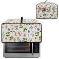 thumbnail image 2 of ZIATUBLES Toaster Oven Cover Stain Resistant Kitchen Appliance Dust Cover Large Size Appliance Protector Storage Bag with Side Pocket, 22.5" x 18.5" x 13", Butterfly Floral White, 2 of 8