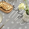 thumbnail image 5 of Christmas Tablecloth 60×84 Inch Oval, Winter Snow Trees Grey Washable Table Cover for Party Picnic Dinner Decor, 5 of 6