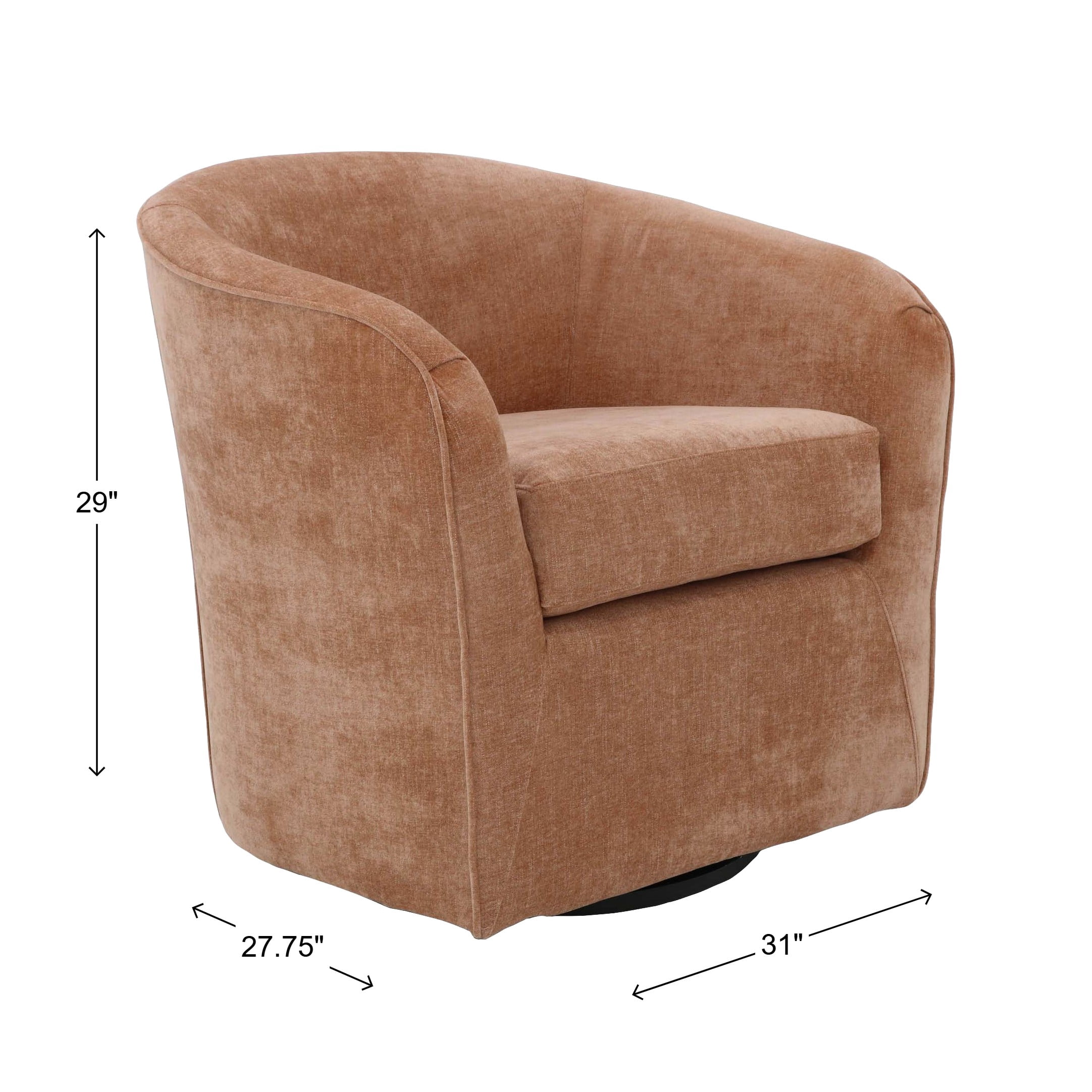 Mainstays Miles Swivel Accent Chair, Saganaga Clay