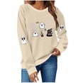 thumbnail image 2 of Heisall Womens Hoodie 2025 Autumn Winter Long Sleeve Hooded Pullover Halloween Print Loose Casual Fashion Sweatshirt, 2 of 4