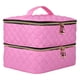 thumbnail image 4 of Bolsa de almacenamiento de esmalte de uñas de doble capa, bolsa de transporte de viaje, estuche organizador de esmalte de uñas con bolsillos múltiples Rosa, 4 of 8