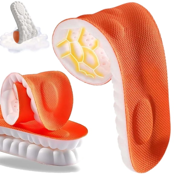 4D Cloud Memory Foam Super Soft,Insoles for Men and Women,Relieve Foot Pain, Day-Long Comfort, Anti-Fatigue & Shock Absorption