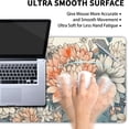 thumbnail image 4 of Japanese Aesthetic Floral Gaming Mouse Pad - XL Vintage Orange White Flowers, Extended Large Mat, Non-Slip Rubber Base, Stitched Edge, Long Keyboard Pad for Computer, 31.5x11.8 Inch, 4 of 6