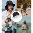 thumbnail image 6 of Homirary XXL Oversize Bucket Hat Reversible, Fisherman Sun Cap with Chin Strap, Travel Beach Outdoor Hat for Men & Women, Black / White, 1 Pack, 6 of 6