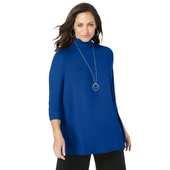 Jessica London Women's Plus Size Mockneck Swing Tunic