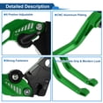 thumbnail image 4 of Palancas de freno y embrague cortas únicas para Kawasaki ZX6R ZX 6R 636 ZX-6R 2019-2025, palanca de freno ajustable de aleación de aluminio verde, 1 par, 4 of 7