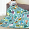 thumbnail image 6 of Sikiie World Travel1 Ultra-Soft Micro flannel Blanket Luxury All Seasons Warm Blanket for Bedding Sofa and Travel (4 sizes)-60"x50", 6 of 7
