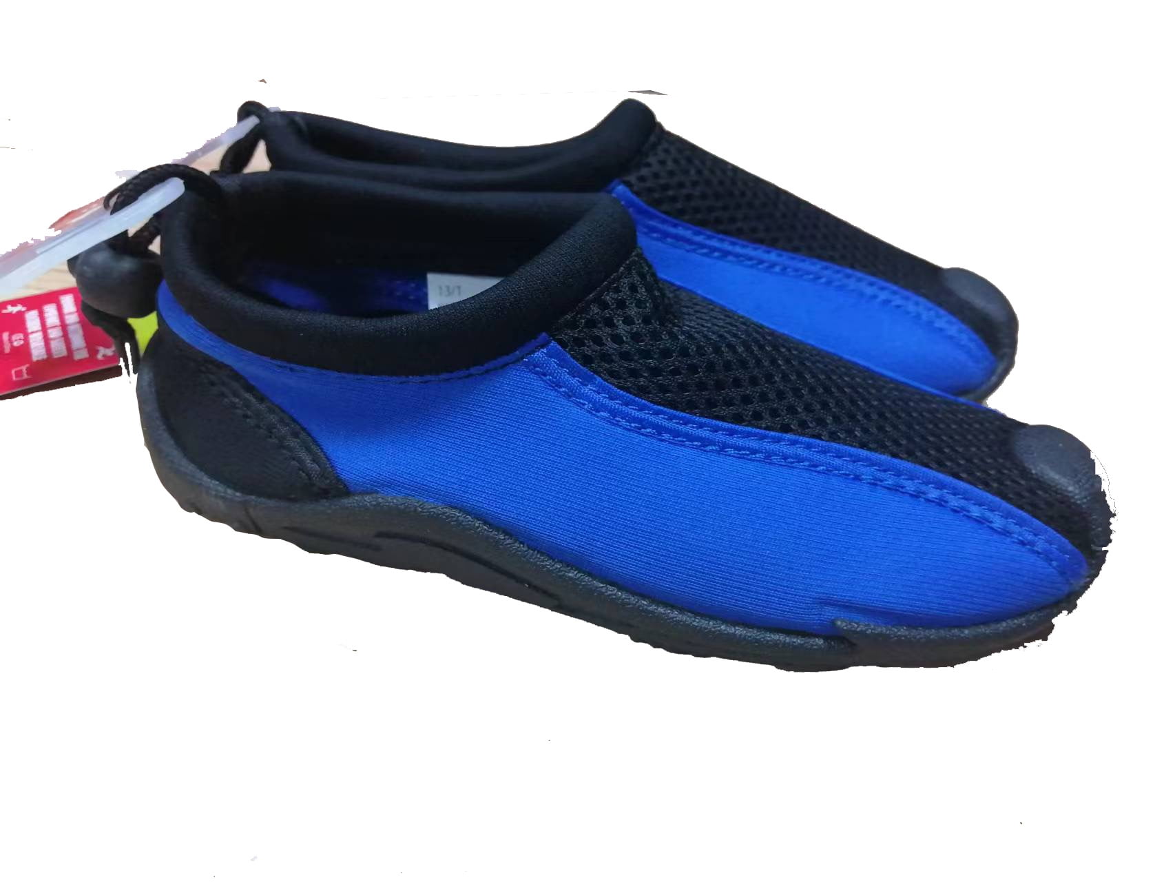 NEW Youth Boys Athletic Works Blue & Green Swim Water Shoes Size 13-1 