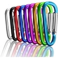 thumbnail image 1 of 10 Pieces - Carabiner - Metal carabiners - Aluminum - Colors Random - Lightweight package Carabiner - Carabiner - Carabiner - D-carabiner - Snap hook - For camping/hiking/travel - Carabiners, 1 of 6