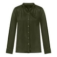 thumbnail image 4 of Summer Clothes Savings 2024! TAGOLD Womens Summer Tops,Women's Solid V-neck Retro Gold Velvet Pocket Less Shirt Long Sleeved Top, 4 of 5