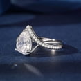 thumbnail image 2 of Dash Jewel 2 Ct Pear Cut VVS1/D Lab Created Simulated Diamond Women's Engagement Ring - 14k White Gold Plated Infinity Wedding Ring for Her - A Timeless Symbol of Your Love Story - Ring for Her, 2 of 3