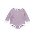thumbnail image 2 of TheFound Baby Autumn Rompers Splicing Color O-Neck Long-Sleeves Jumpsuit, 2 of 8