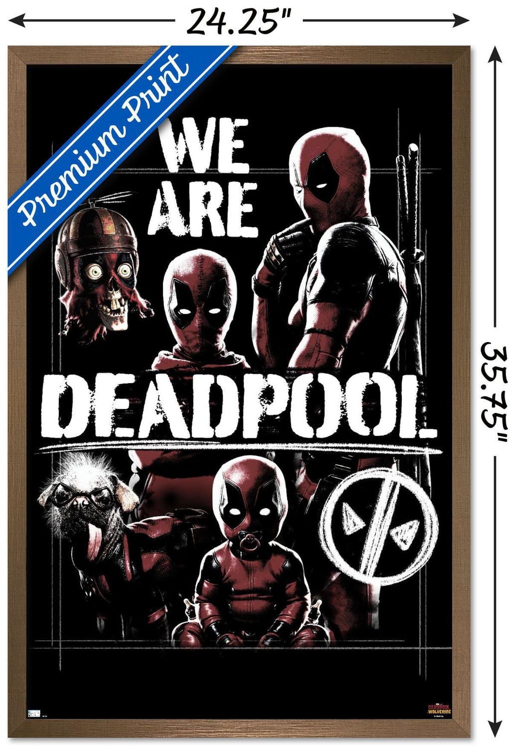 Marvel Deadpool & Wolverine - We Are Deadpool Wall Poster with Magnetic Frame, 22.375" x 34"