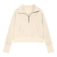 thumbnail image 7 of Boys and Girls Zip Up Hoodie Fashion Oversized Sweatshirt Jacket with Pockets 6-12 Months 12-24 Months 2T 3T 4T 5T 6T 7T 8T 9T Children Beige 11-12 Years, 7 of 7