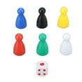 thumbnail image 2 of 6 Sided Game Dices, Lightweight Colorful Multicolor Board Game Pieces Impact Resistant  for Teaching Math, 2 of 7