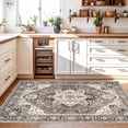 thumbnail image 5 of Beige 4x8 Washable Low Pile Area Runner Rug for Hallway Entryway Living Room Bedroom, 5 of 9