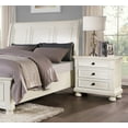 thumbnail image 2 of Classy White 3pc Bedroom Platform King Bed w Drawers Chest Nightstand Set Wooden Furniture Set, 2 of 7