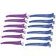 thumbnail image 2 of Pinzas para el pelo de pico de pato, maquillaje, partición de peluquería, Clips seccionadores (azul y morado), 12 Uds., 2 of 8