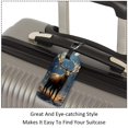 thumbnail image 3 of Square 2Pack PU Leather Christmas Elk Cruise Luggage Tag with Privacy Cover and Name ID Tag for Travel Handbags Backpacks Luggage Tags, 3 of 6