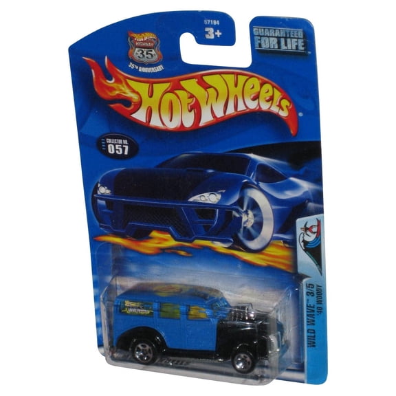 Hot Wheels Wild Wave 3/5 (2003) Blue '40 Woody Toy Car #057