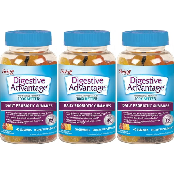 3 Pack Schiff Digestive Advantage Probiotic Dietary Supplement 60