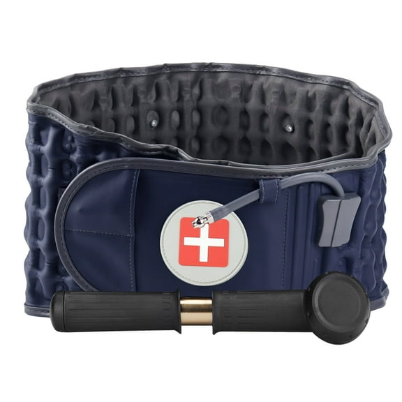 6xigouma Decompression Back Belt, Lumbar Support Belt for Men & Women Lower Back Pain Relief, Back Traction Device Fits Waist Size 29-49 Inches (Blue)