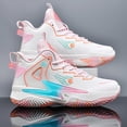 thumbnail image 2 of Novetra Men's Basketball Shoes Comfortable Fashion Athletic Sneakers Breathable Non Slip Lace up Shoe Running - PINK4_7, 2 of 6