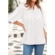 thumbnail image 4 of Blusa PRETTYGARDEN para mujer, verano 2025, manga corta, blanca, 4 of 9