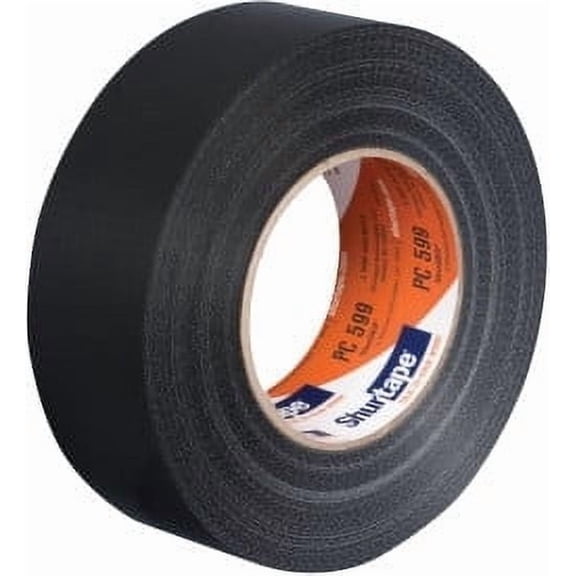 Duct Tape 10 Mil, Black Cloth 2" x 60 yds. 24 Rolls [48mm x 55m]