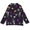thumbnail image 4 of Evdexr Halloween Sweaters for Women Ghost Pumpkin Graphic Cardigan Sweaters Funny Button Down Long Sleeve Knit Cardigans Plus Size Loose Jackets 3XL, 4 of 5