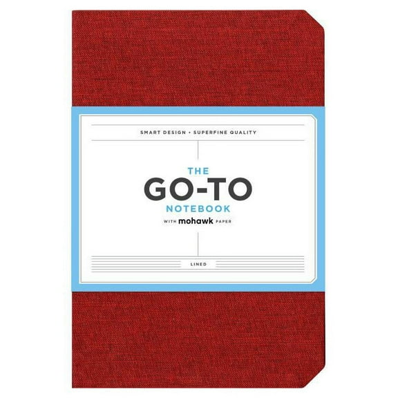 Go-To Notebook with Mohawk Paper, Brick Red Lined : (Lined Notebook, Notebook with Lines, Red Notebook) (Diary)