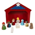 thumbnail image 4 of Kurt Adler 9-Inch Miniature Nativity Set with 9 Figures and Stable, 4 of 4