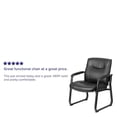thumbnail image 3 of Flash Furniture Hercules Series Big & Tall LeatherSoft Padded Executive Side Reception Chair, Black, 3 of 9