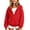 Red, variant on akafmk Girls Half Zip Hoodie Sweatshirt Long Sleeve Pullover Sweatshirts with Pocket Solid Color Casual Hooded Top Versatile Fall Clothes, Size 5-6 Years