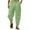 Mint Green, variant on Kvture Men's Cotton Linen Pants Solid Textured Harem Pants Casual Lightweight Breathable Loose Beach Trousers Summer Spring Army Green S
