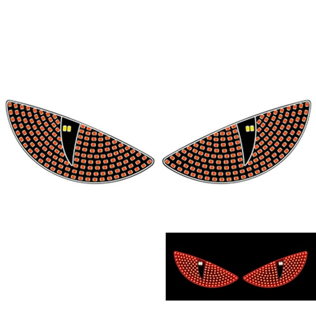 LED Devil Eyes Light for Cars & Trucks - Large USB Dynamic Devil Eye for Auto Window Screen Display, Car Accessories for Men, Yellow, Red, Green, Blue