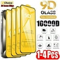 thumbnail image 1 of 1-4PCS 9D Screen Protector Tempered Glass for IPhone 16 15 14 13 12 11 Pro Max Protective Glass For IPhone X XR XS Max 7 8 Plus, 1 of 6