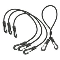 MISSMILE 4pcs Carabiner Bungee Cords With Hooks Heavy Duty Outdoor Bungee Cords 14.5 Inch Bungee Cord Set Small Bungee Straps Ball Bungy Cords