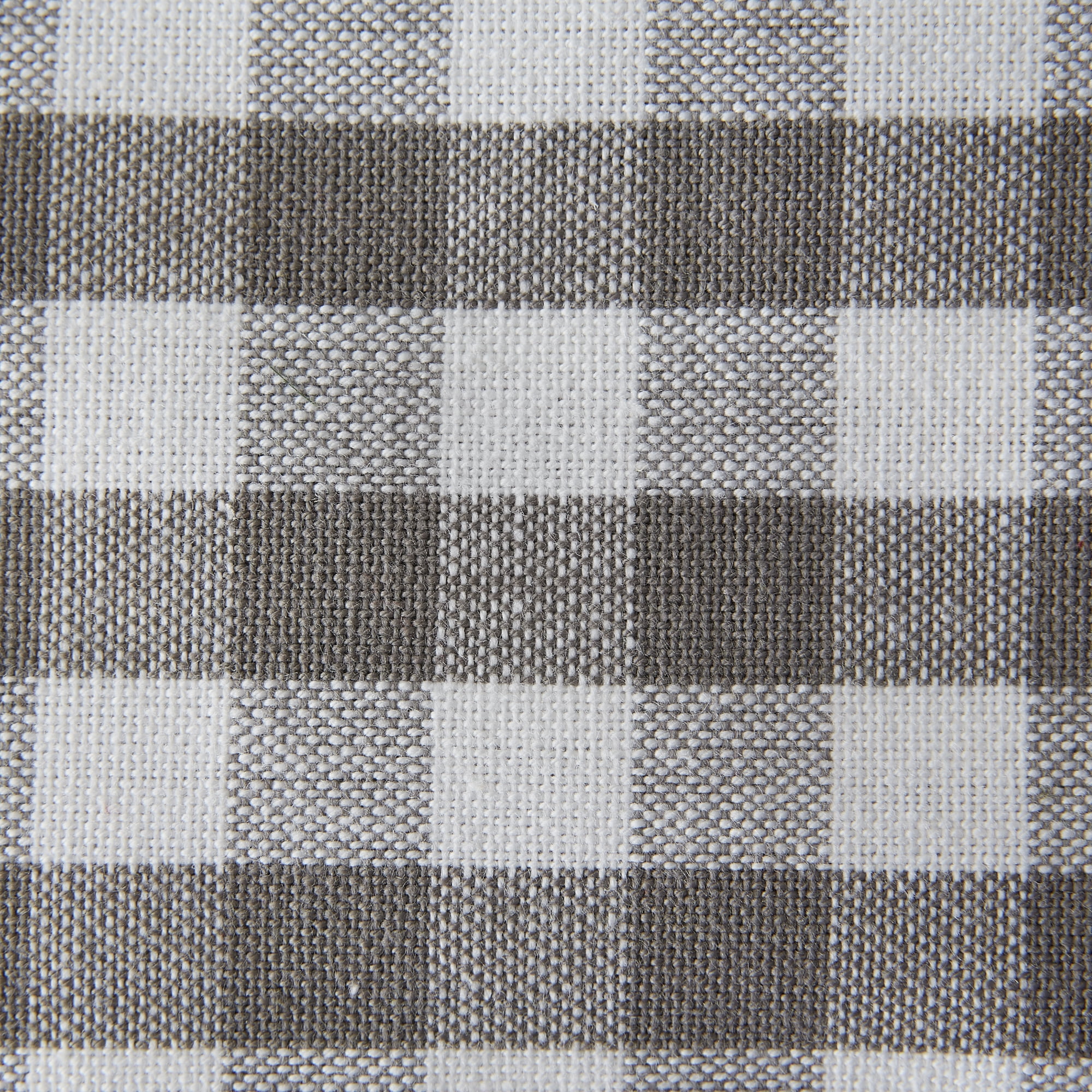 Gray/White Reversible Gingham/Buffalo Check Placemat Set