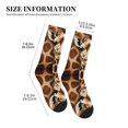 thumbnail image 3 of Women's Men's Dark Giraffe Print Colorful Novelty Pattern Crew Athletic Socks, 3 of 7