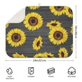 thumbnail image 2 of 2 Pcs Sunflowers Dish Drying Mat - 18 X 24 Inch Floral Absorbent Microfiber Kitchen Counter Mat – Quick-Dry Dish Rack Alternative, Dish Drying Pad for Dishes, Cups, Utensils, Pots & Pans, 2 of 3